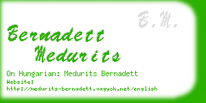 bernadett medurits business card